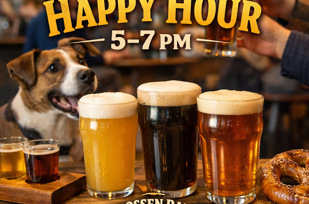 Monday Happy Hour at Grossen Bart Brewery (5–7 PM)